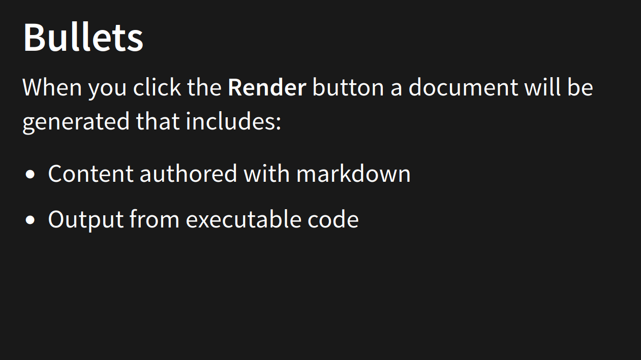 Example text page of Quarto reveal.js theme Default
