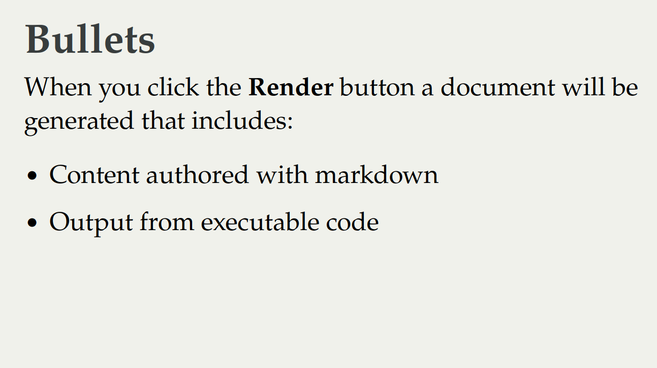 Example text page of Quarto reveal.js theme Default